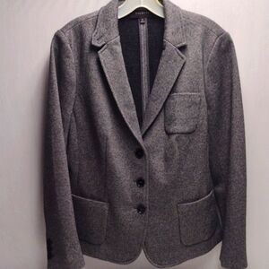 Talbots women's Gray 52% Wool Blazer size 10